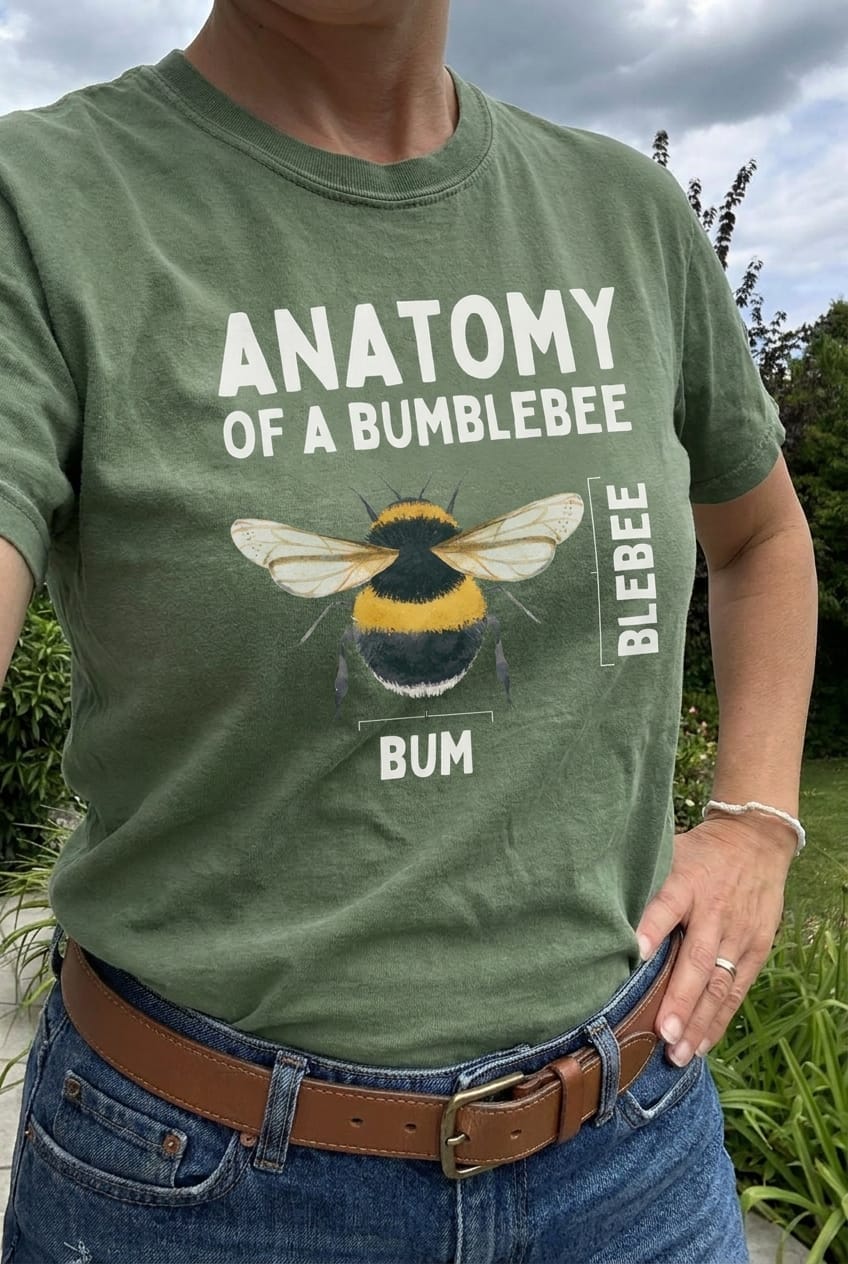 Customer photo review of Bumblebee Anatomy T-shirt