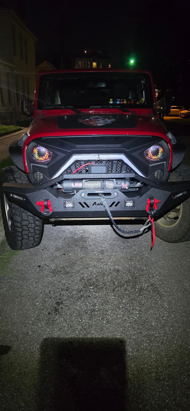 Customer photo review of OPENROAD 13,500lbs electric winch with Synthetic Rope - Panther Series 3S