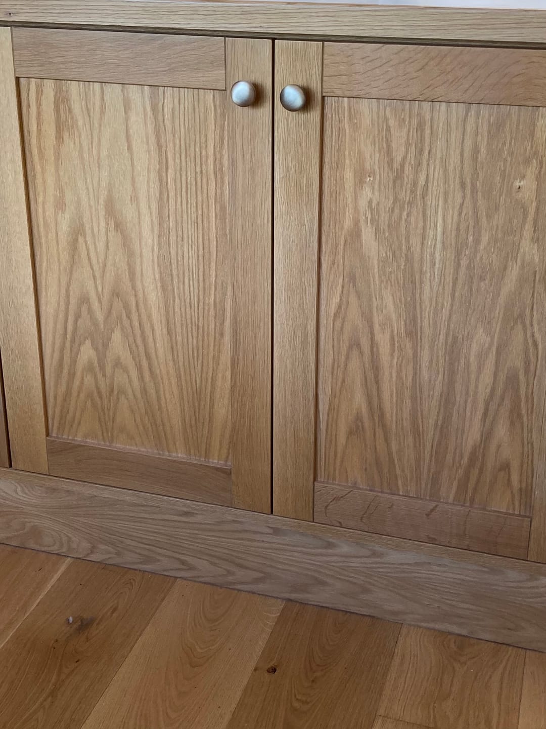 Customer photo review of Classic Aged Brushed Brass Cupboard Handles