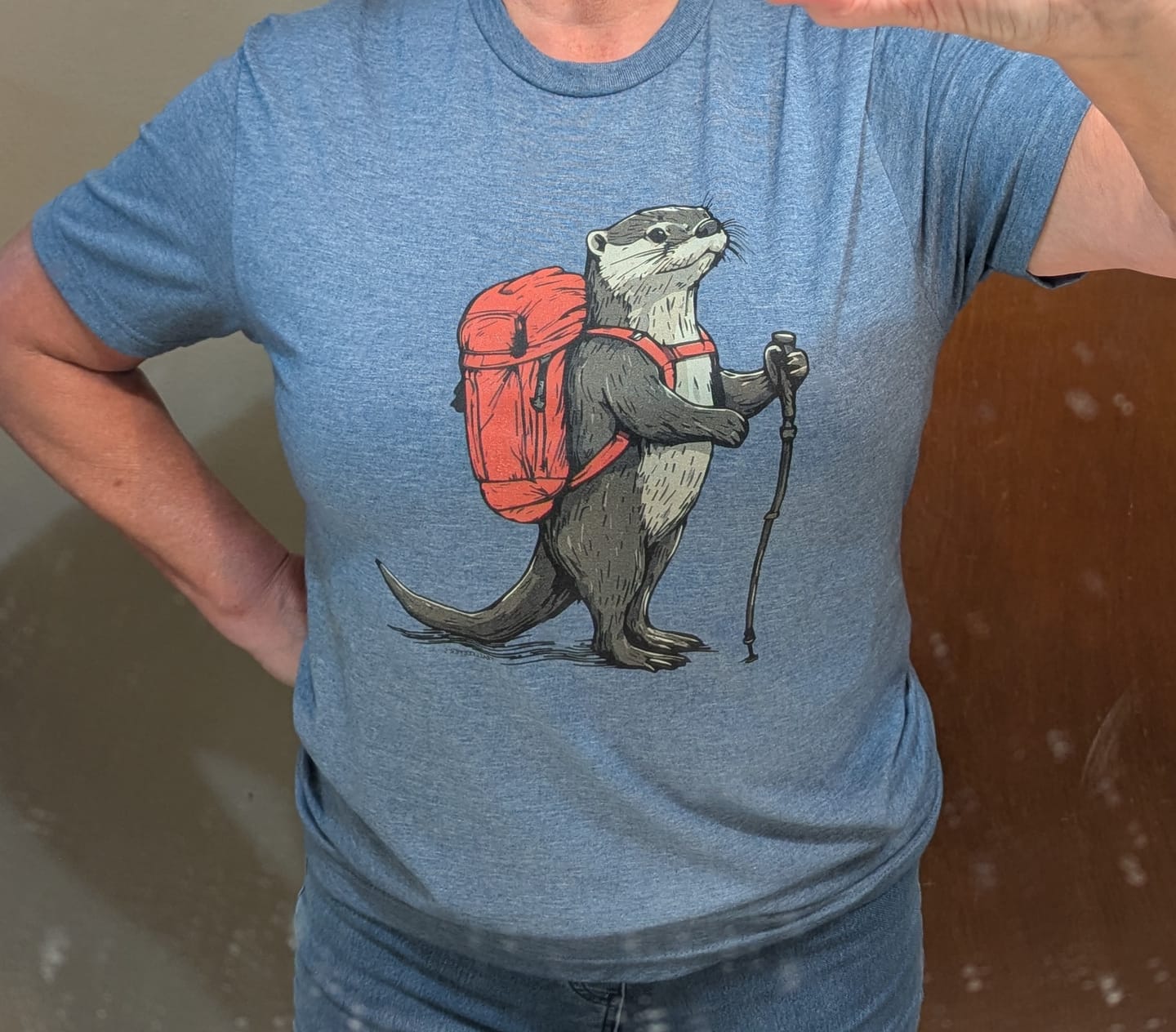 Κριτική με φωτογραφία πελάτη για το Otter Backpacker T-Shirt