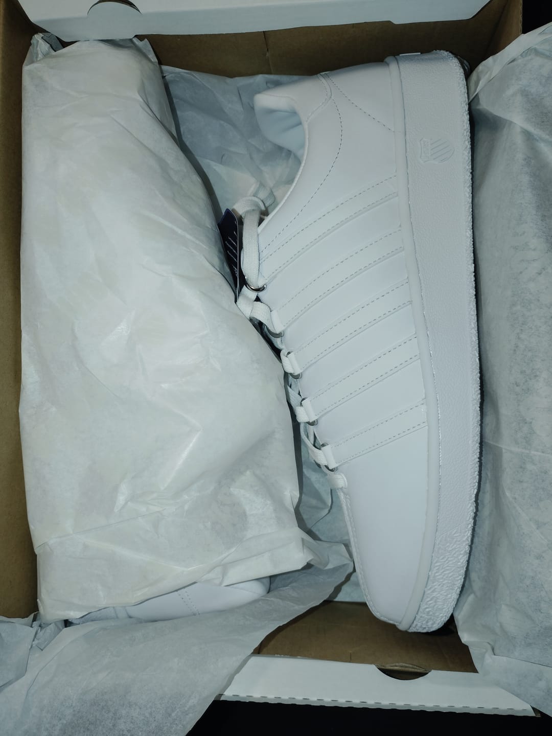 Customer photo review of K Swiss Men’s Classic VN White Leather Tennis 07321-101 White