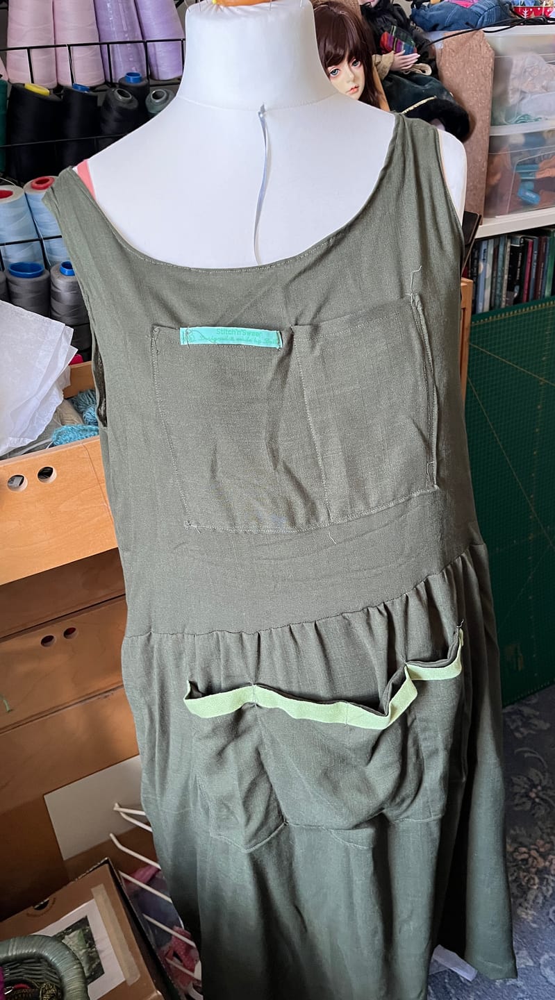 Customer photo review of Plain Linen Look Viscose Fabric