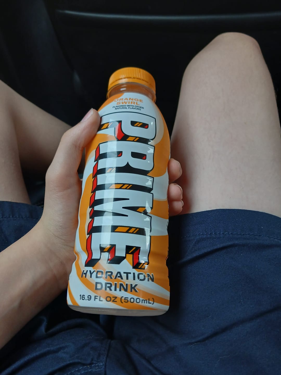 Customer photo review of 🍊🌀 PRIME Orange Swirl Big Bottle (500ml) — First-Ever Full Size Release