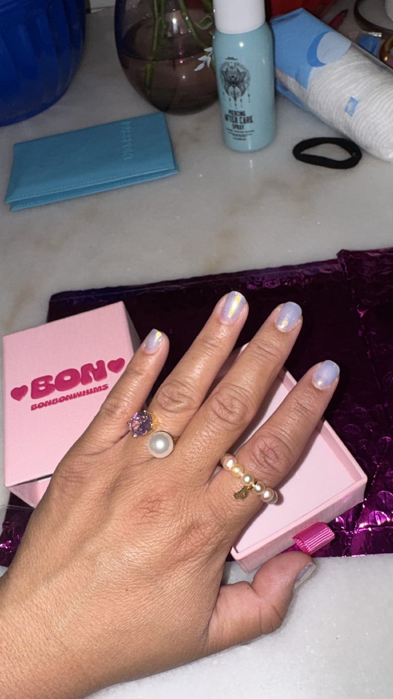 Customer photo review of Star Charm That Dangles Ring