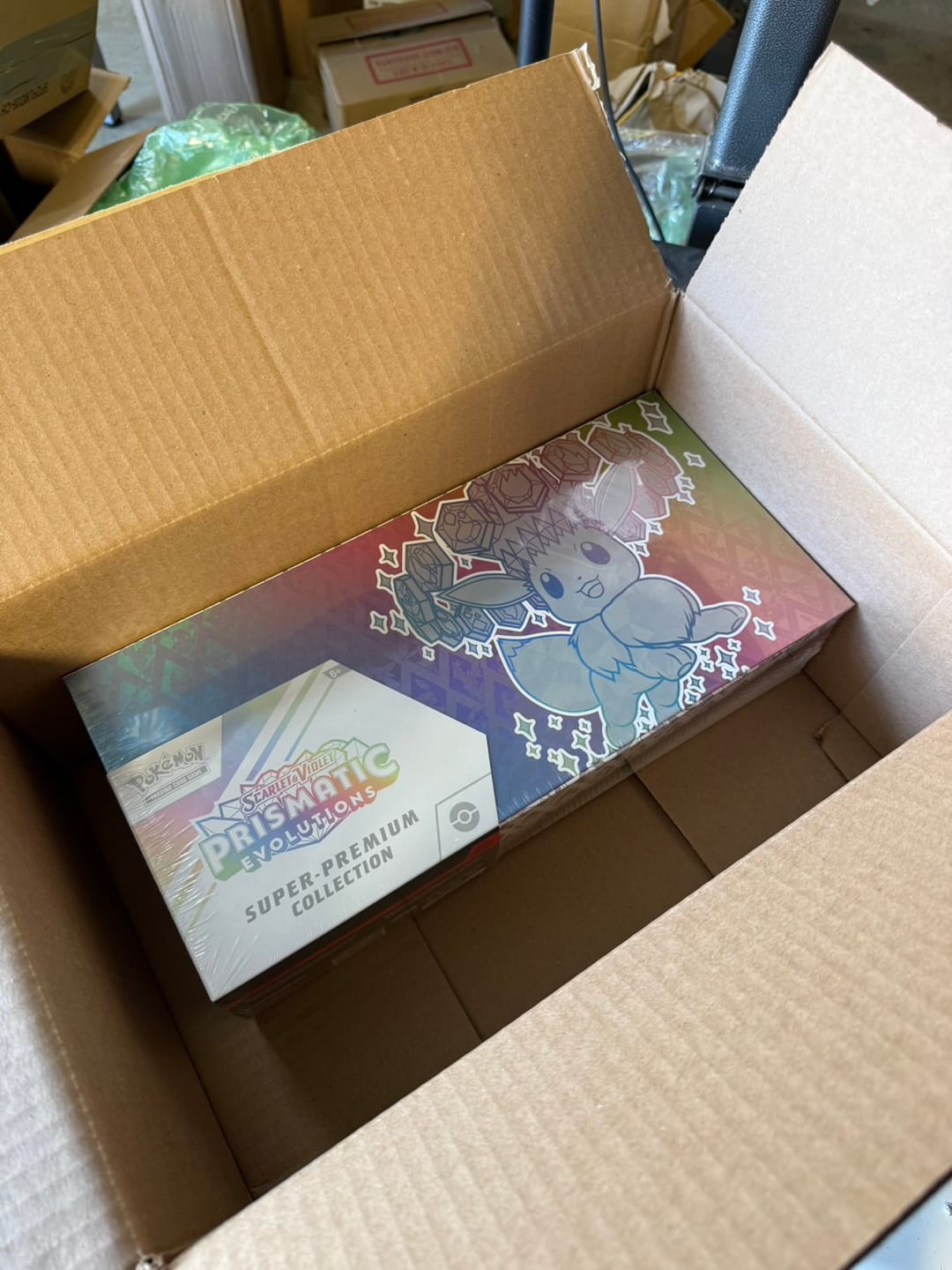 Customer photo review of Prismatic Evolutions Super-Premium Collection - SV: Prismatic Evolutions