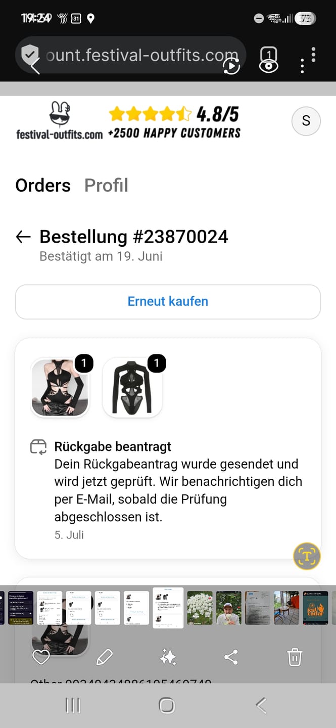 Customer photo review of Kinky Rave Body Damen