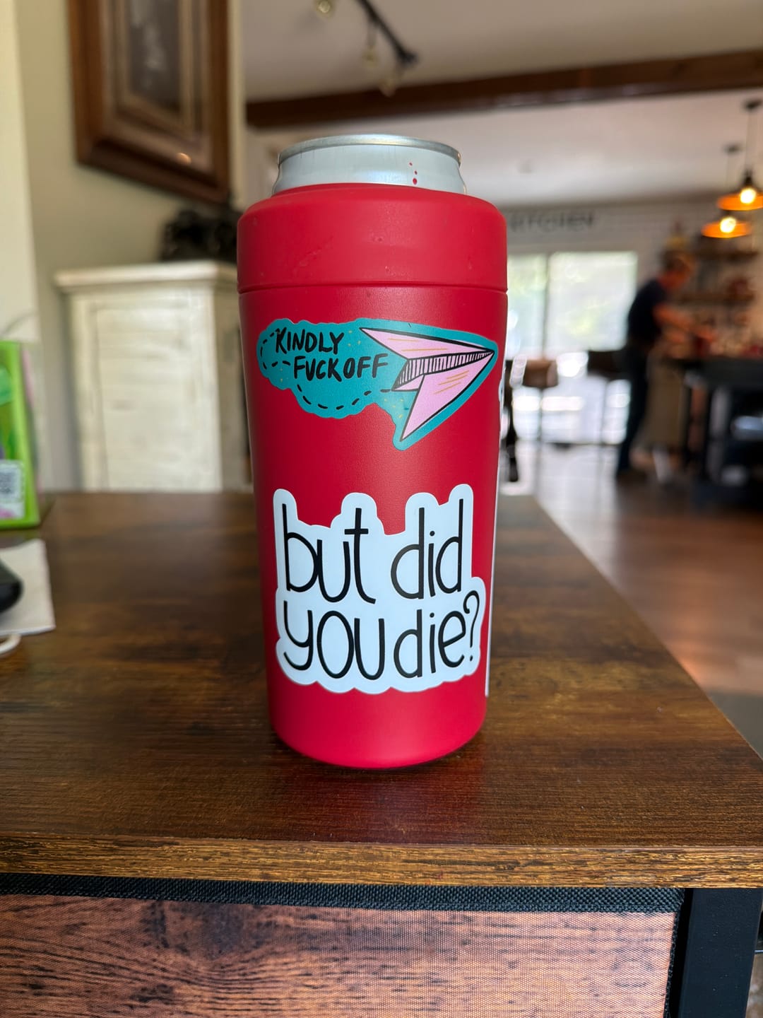 Customer photo review of Kindly fuckoff sticker