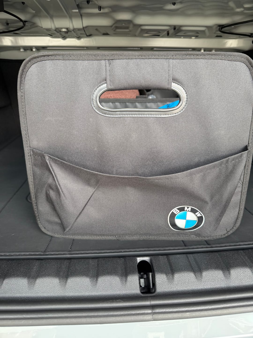 Customer photo review of Trunk Organizer, Car Storage, Custom For Cars, Reinforced Handles, Collapsible Multi, Compartment Car Organizers, Foldable and Waterproof, 600D Oxford Polyester KX12995
