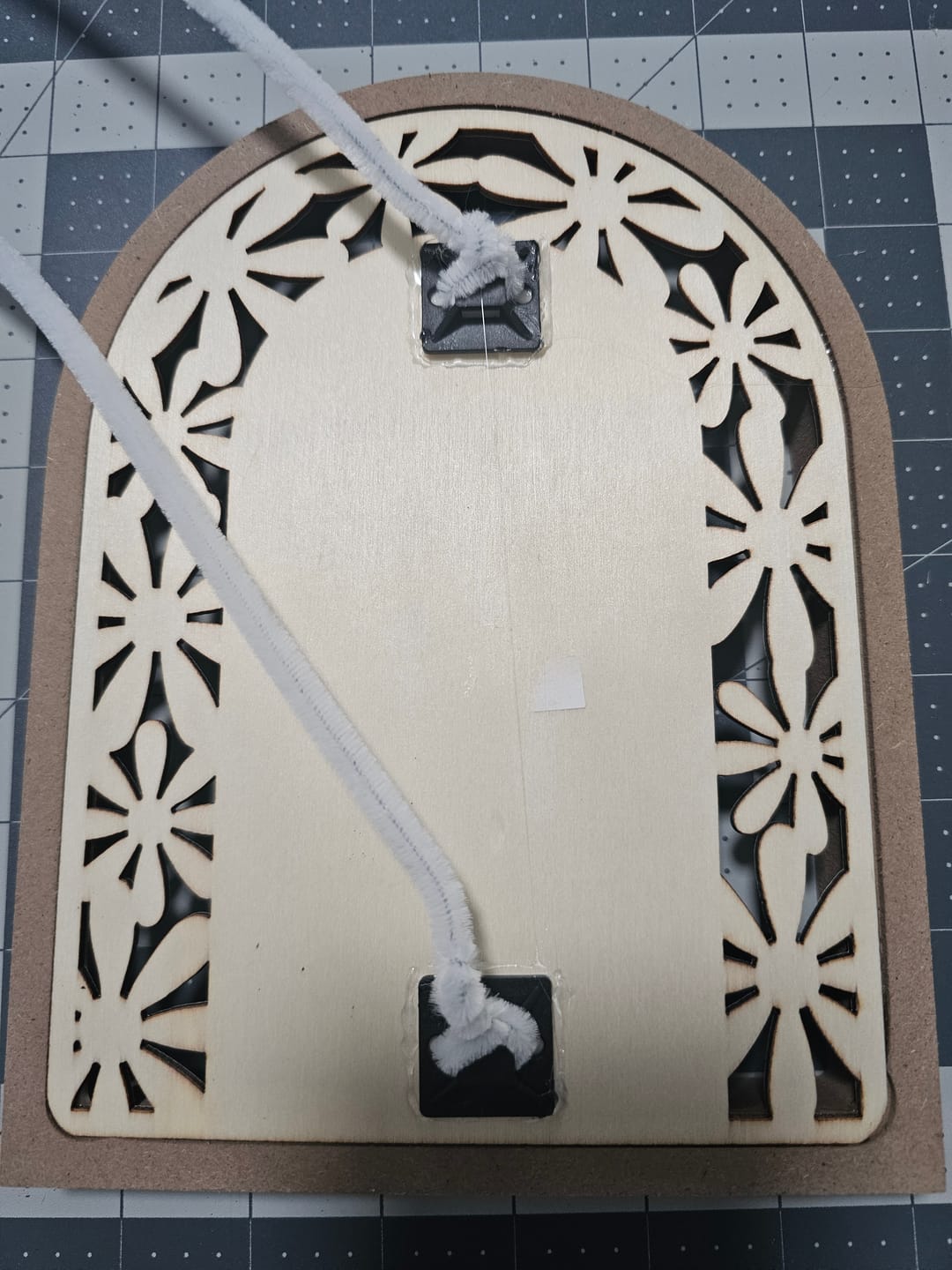 Customer photo review of Mounting Squares Bag of 100 - DECOE-002, attach a wreath sign, sign attachment