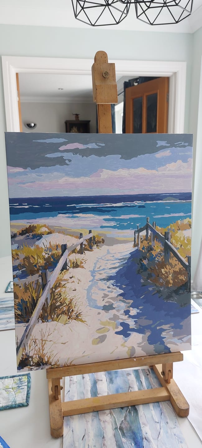 Customer photo review of Road to the Beach | Paint by Number