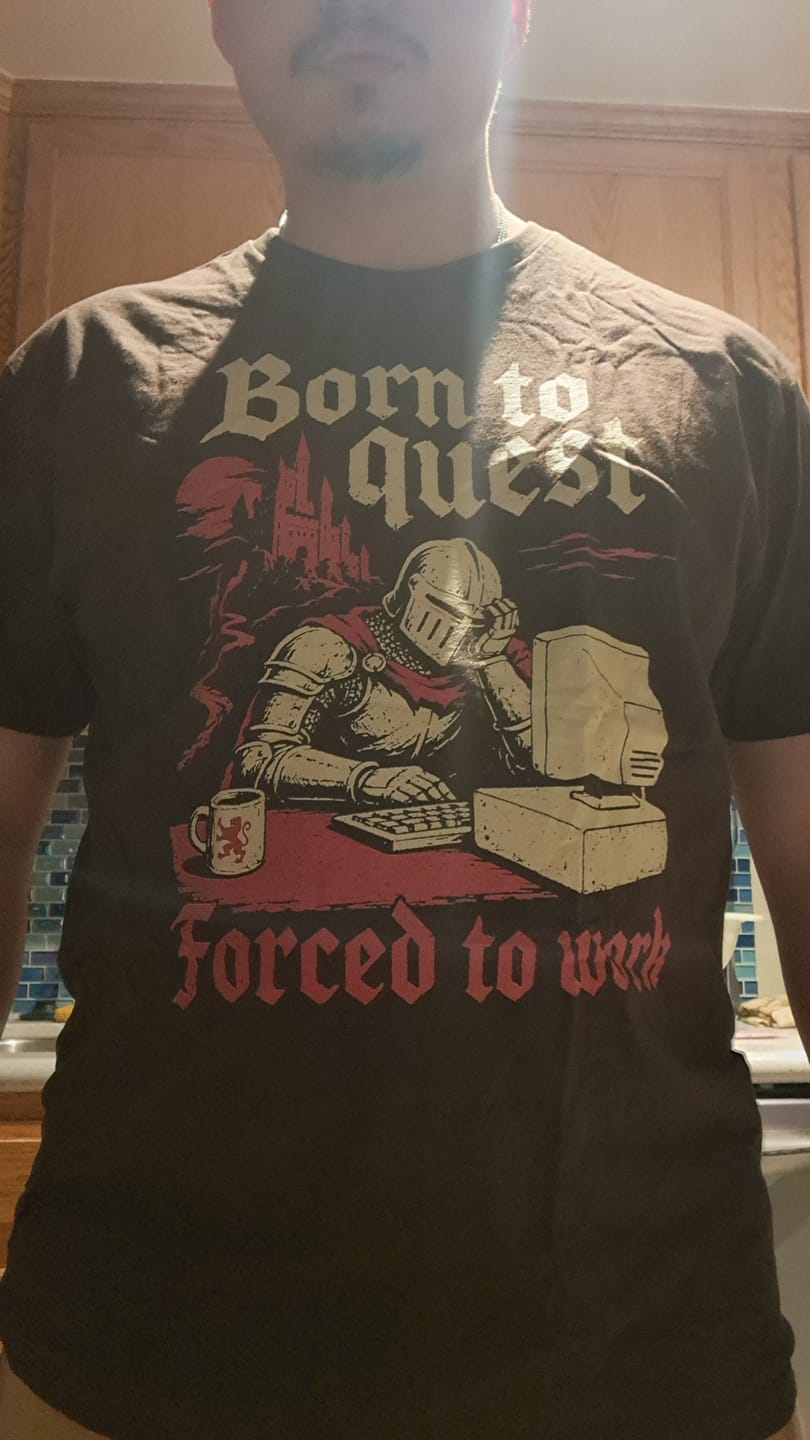 Customer photo review of Born to Quest - T-Shirt