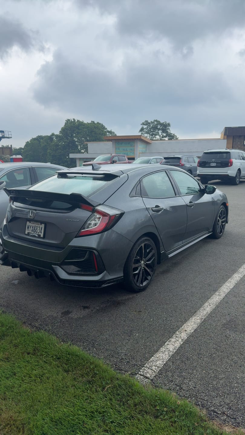 Customer photo review of Rear Spoiler Wing - Glossy Black For 2017-2020 Honda Civic Hatchback