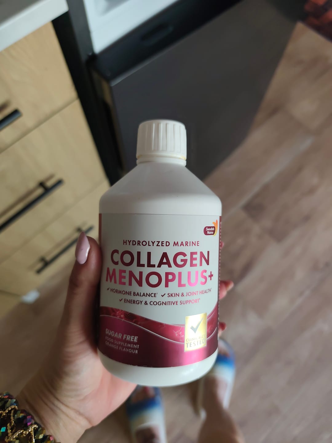 Customer photo review of Swedish Nutra - Collagen Menoplus+, skystas jūrinis kolagenas brandesnio amžiaus moterims, 500 ml