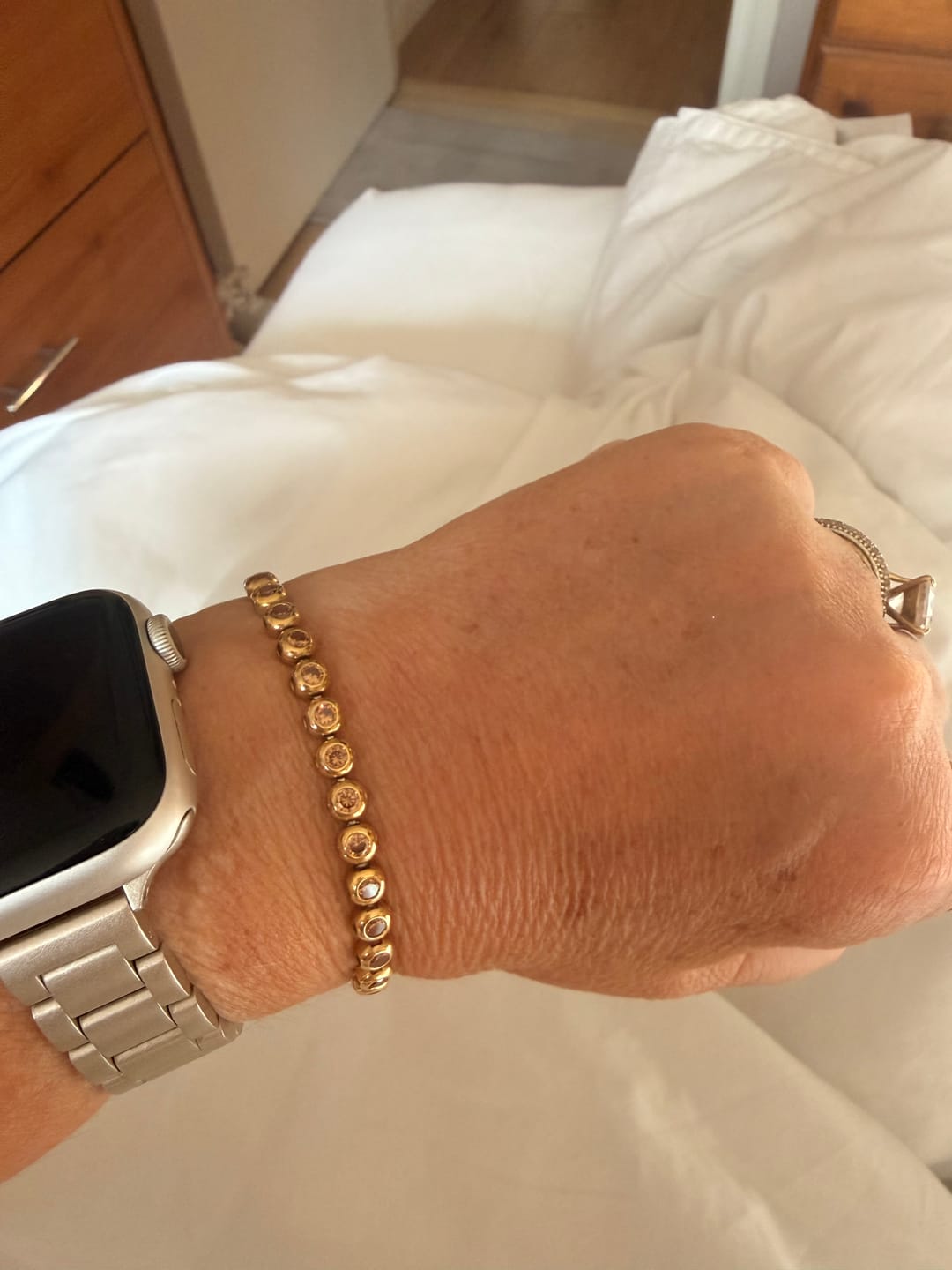 Customer photo review of Classic Bezel Tennis Bracelet Coffee