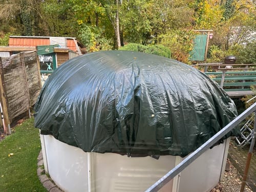 Customer photo review of Poolplanen rund PE Material - grün