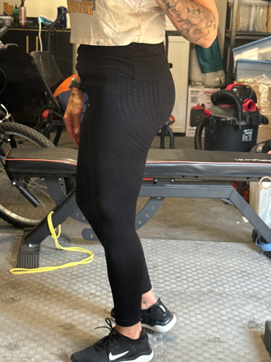 Customer photo review of High Waisted And Hip Lifting Yoga Elastic Quick Drying Tight Pants