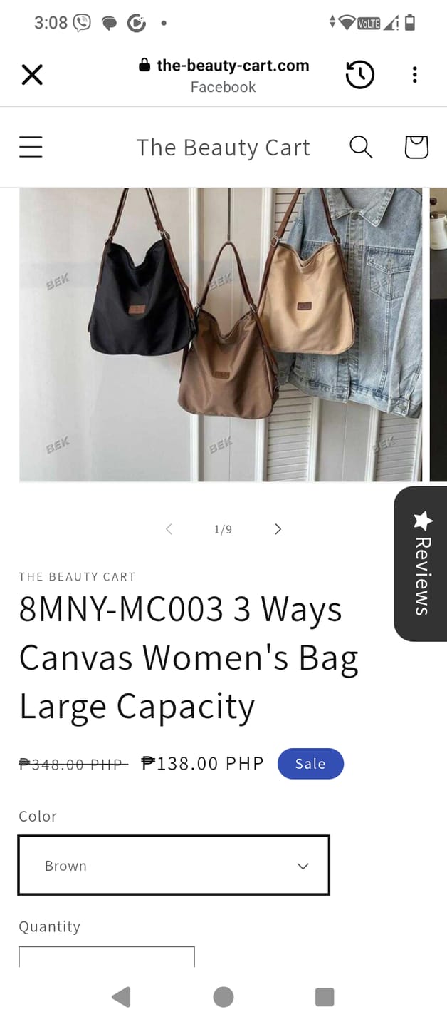 Customer photo review of 8MNY-MC003 3 Ways Canvas Women's Bag Large Capacity