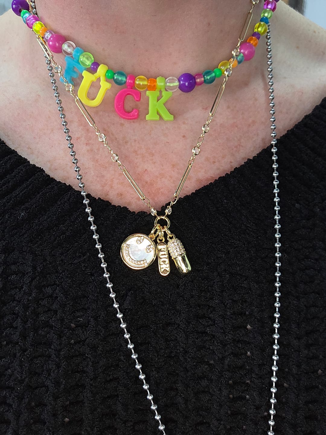 Customer photo review of Medicated AF Necklace