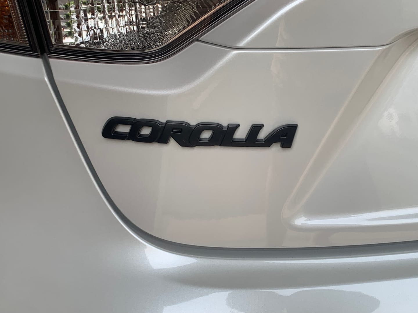 Customer photo review of Black Emblem Overlays For Corolla SE (2020-2026)