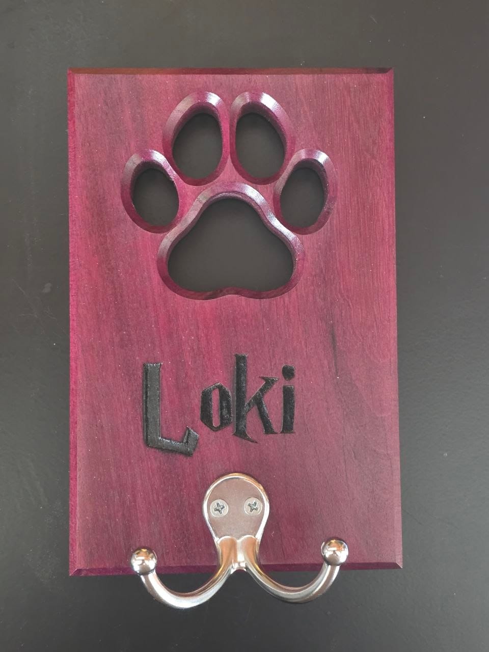 Customer photo review of Dog Paw Print Tray / Inlay Acrylic Router Template