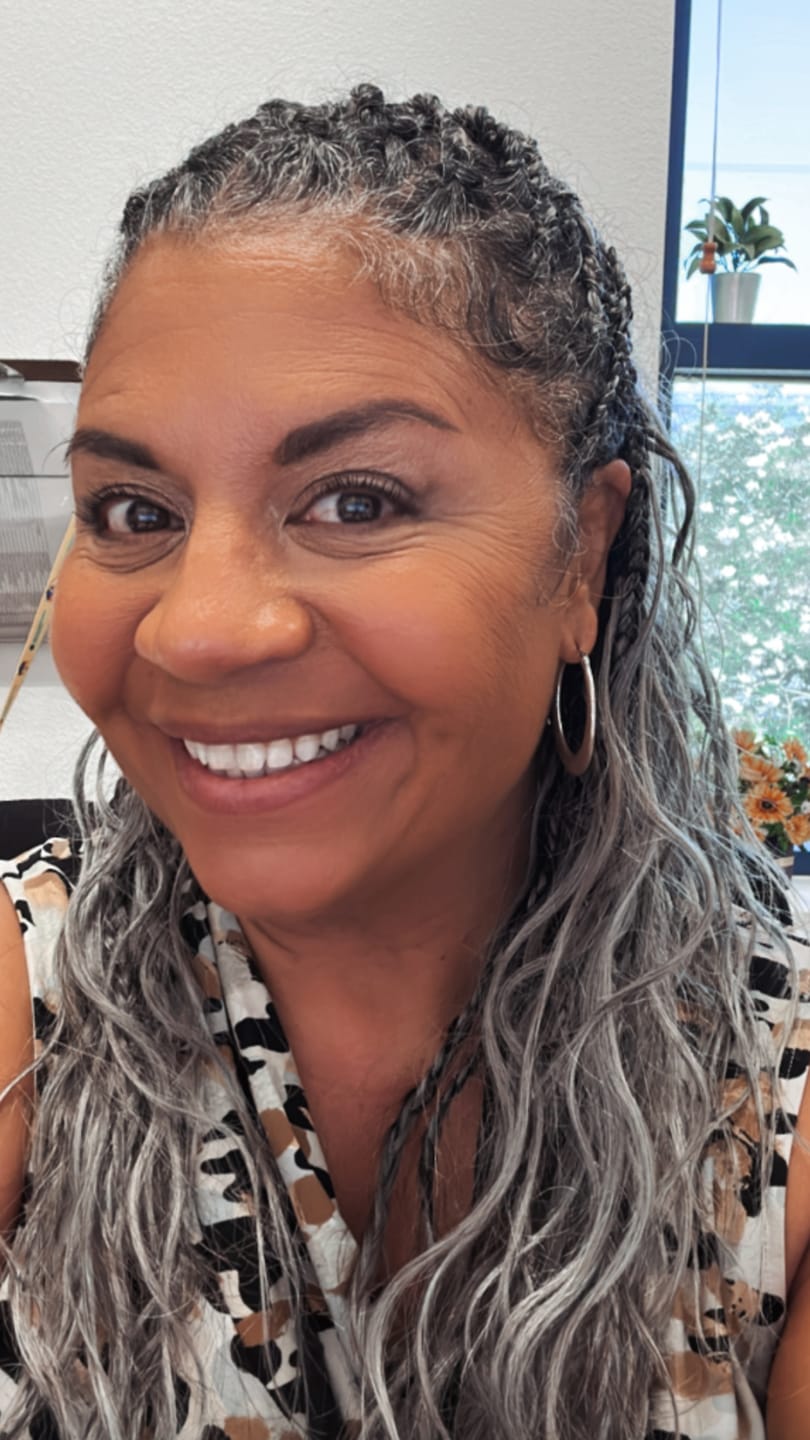 Customer photo review of Salt & Pepper Body Wave Human Crochet Hair
