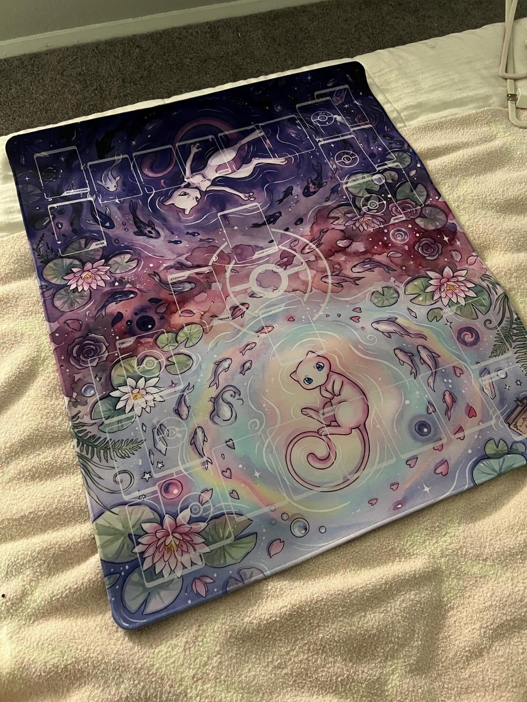 Customer photo review of Mew Ruins Playmat - Pokemon TCG Mat