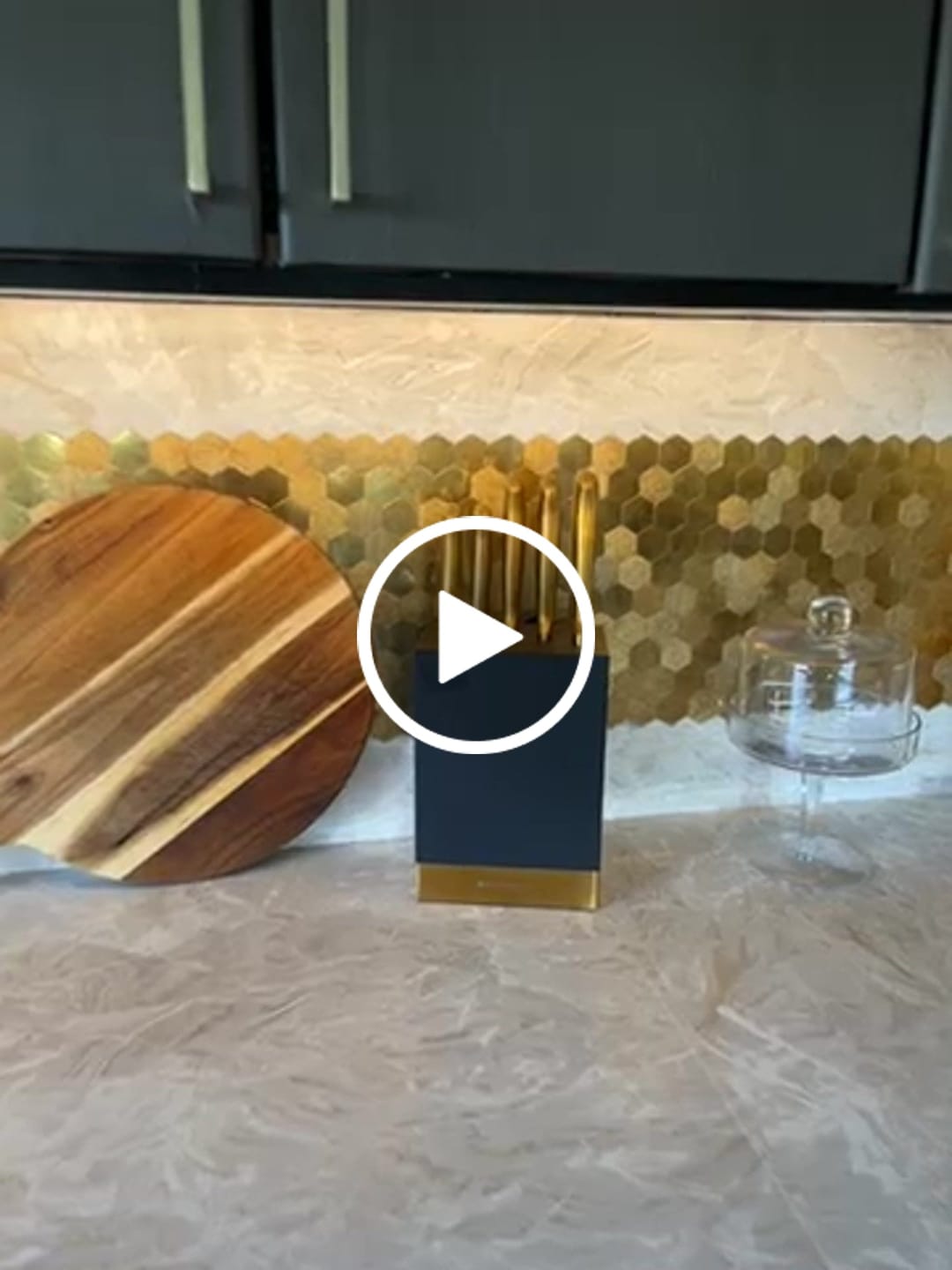 Customer video review of 5-pk Knivsett med kniver og knivblokk i sort og messing