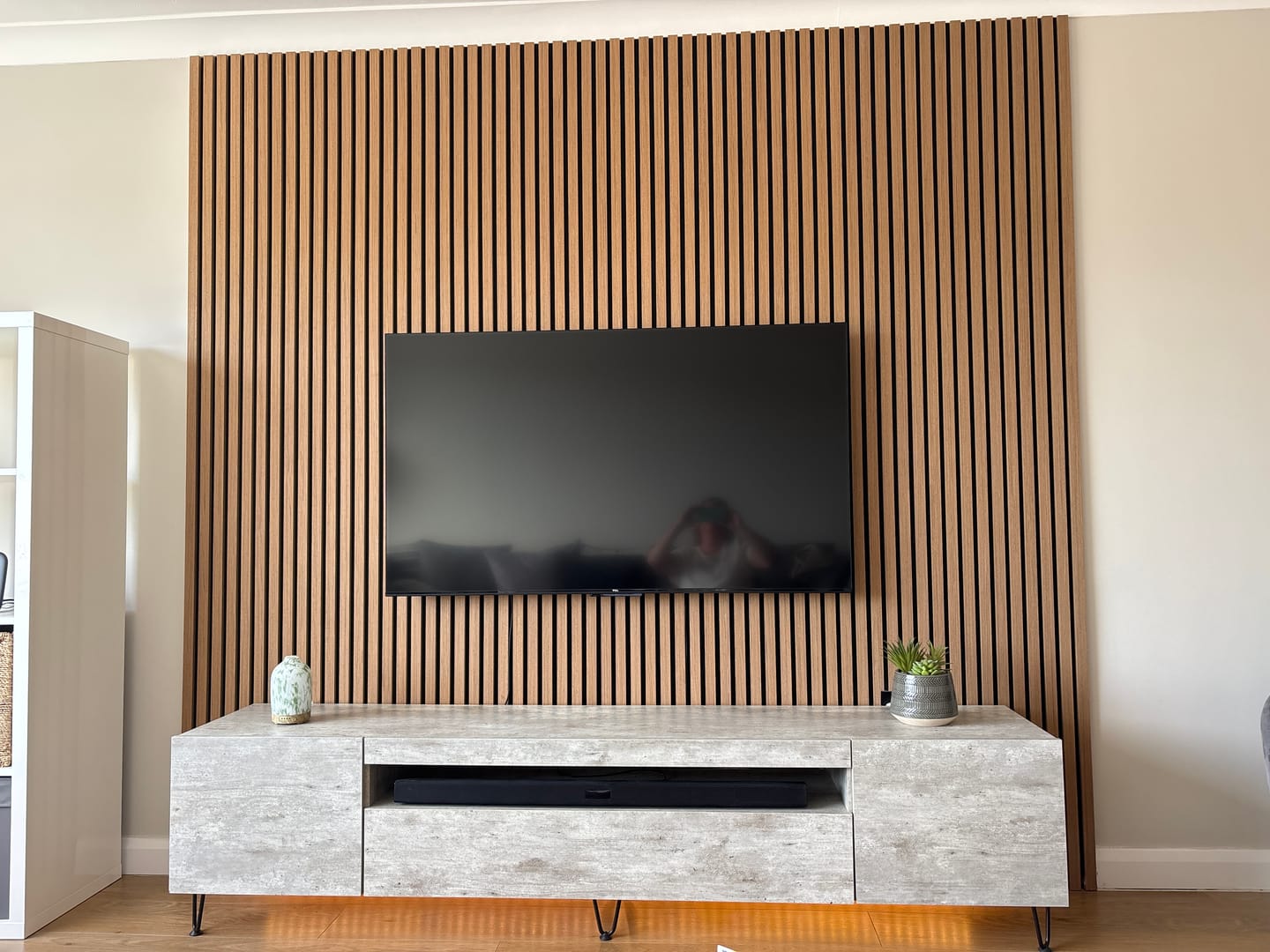 Customer photo review of Natural Oak Acoustic Wall Panel