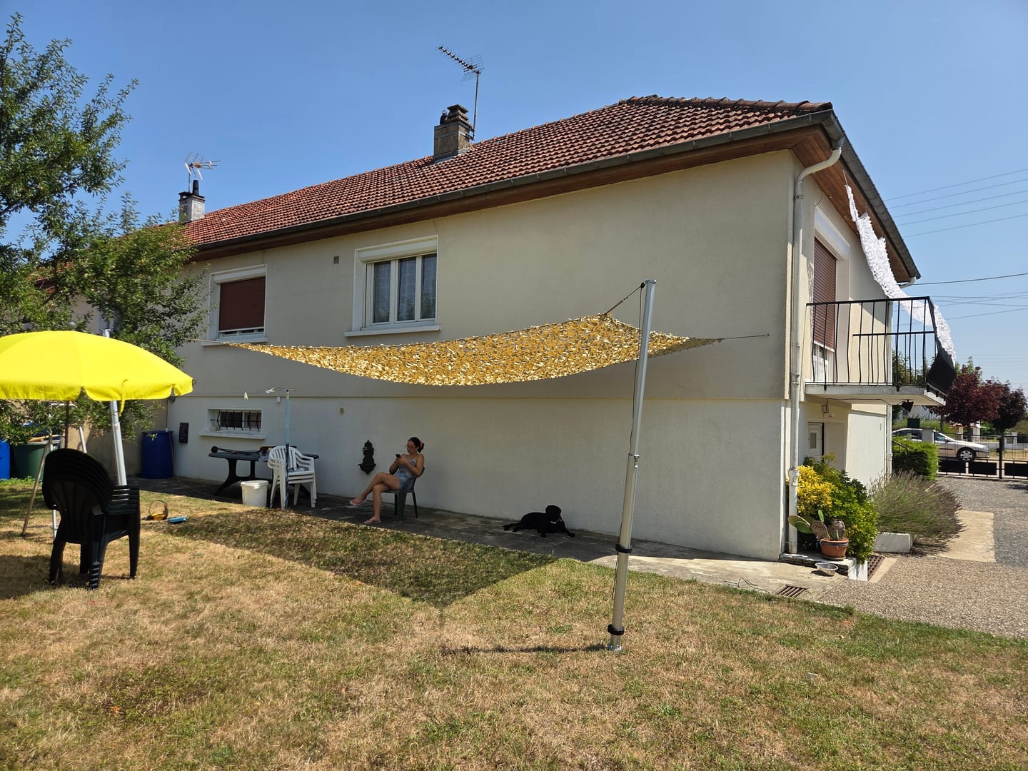 Customer photo review of Base d'ancrage en aluminium à visser ou à sceller pour mâts télescopique