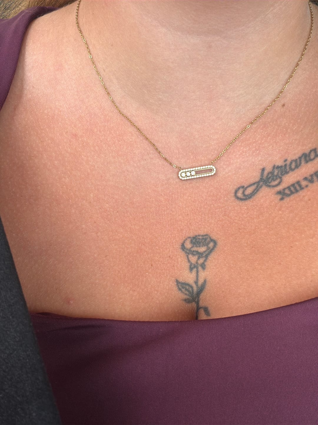 Customer photo review of Pave Soul Kette 18K Vergoldet