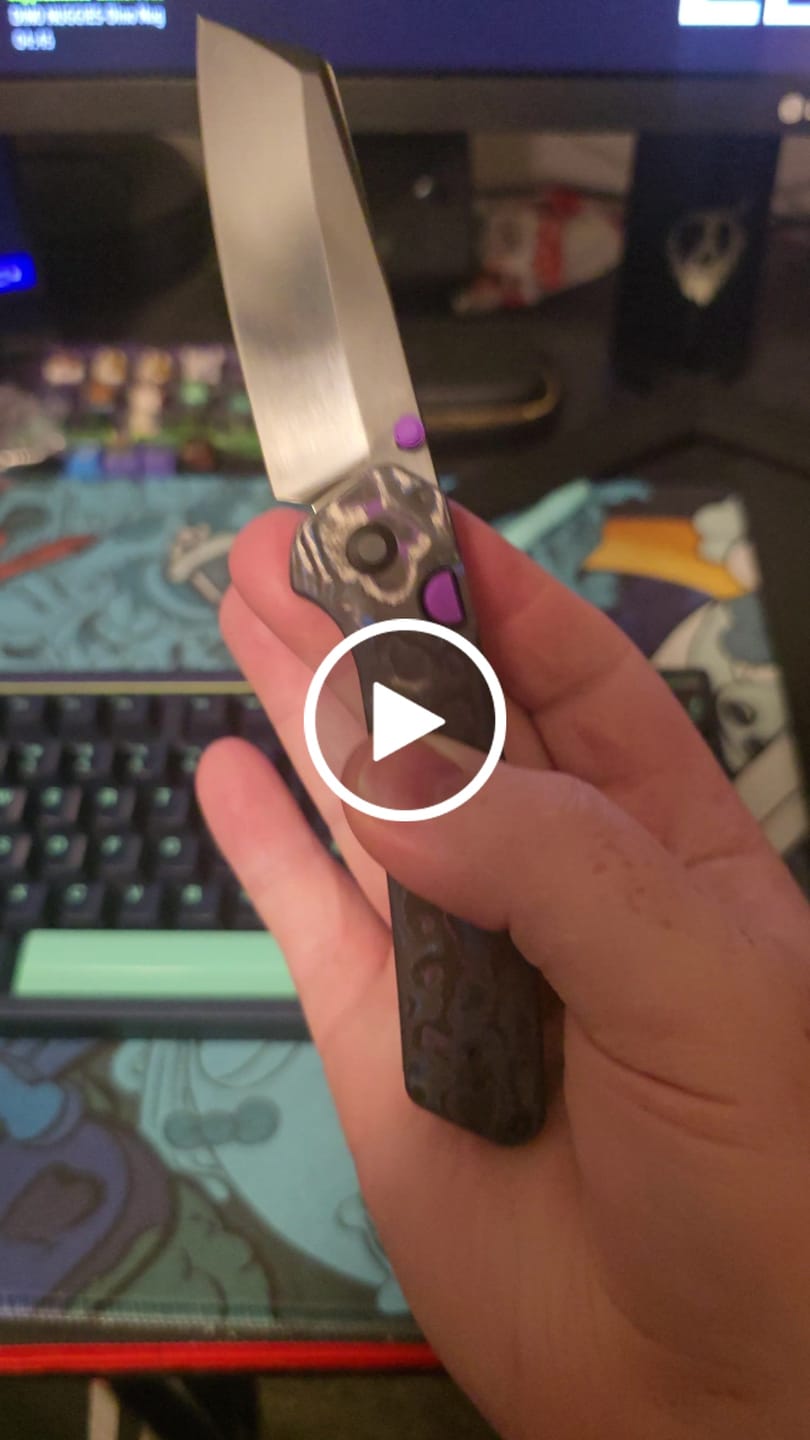 Customer video review of Kizer Madrac Button Liner Lock Camo Carbon Mirror DLC S45VN BLADE DISTRICT EXCLUSIVE