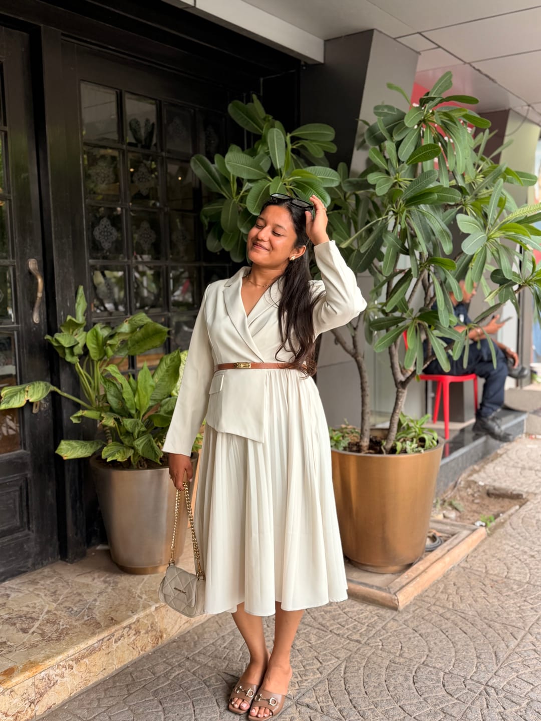 Customer photo review of Nova Elegant Pleated Blazer Dress