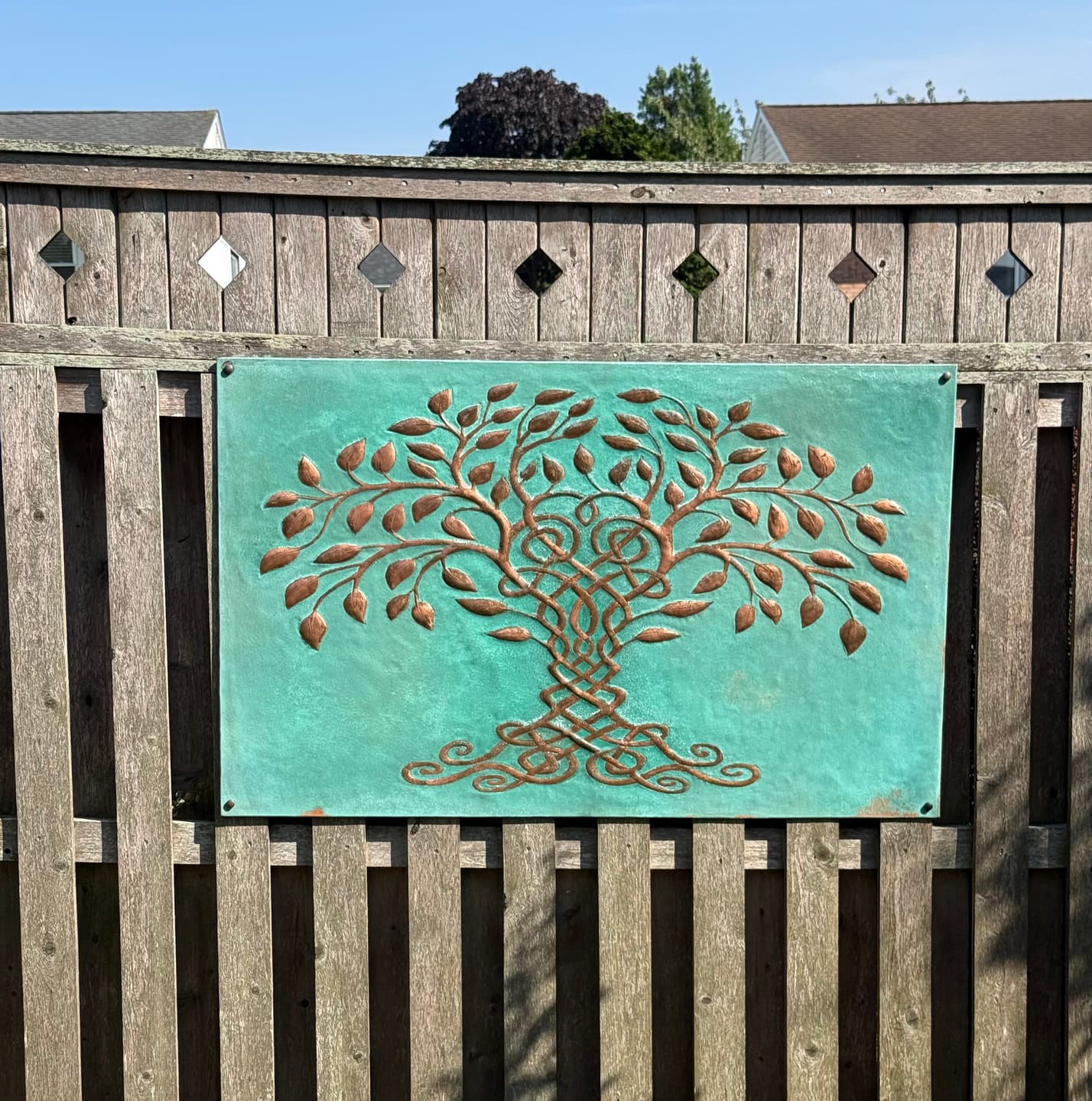 Customer photo review of Copper Outdoor Wall Panel