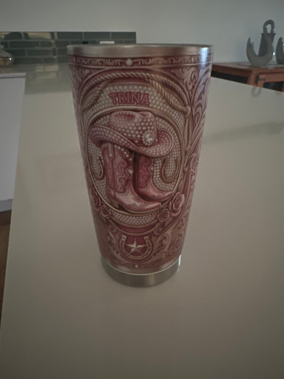 Customer photo review of Vintage Western Cowgirl Tumbler - Personalized Gifts For Cowgirl