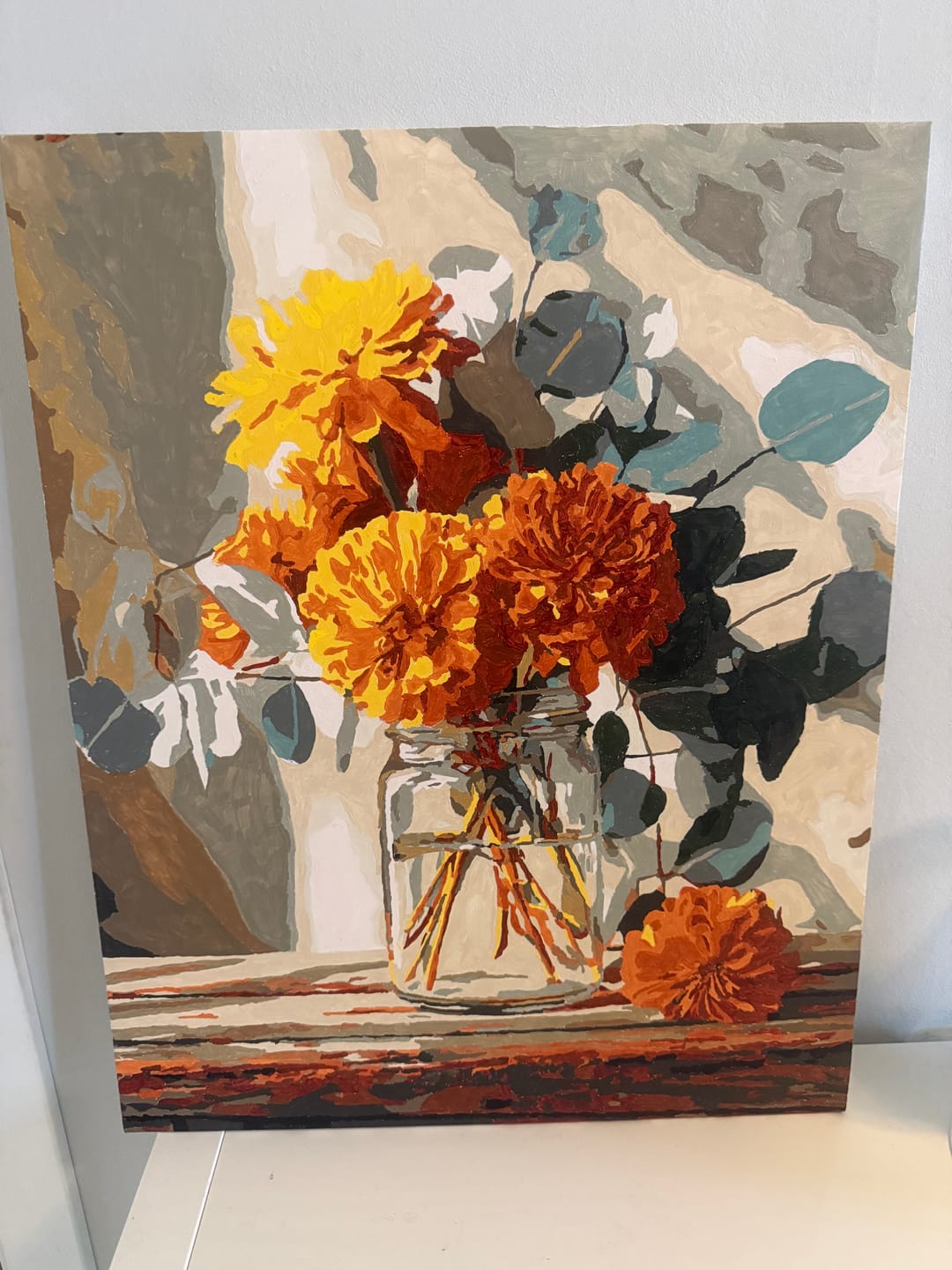 Customer photo review of Marigold bouquet | Paint by Number