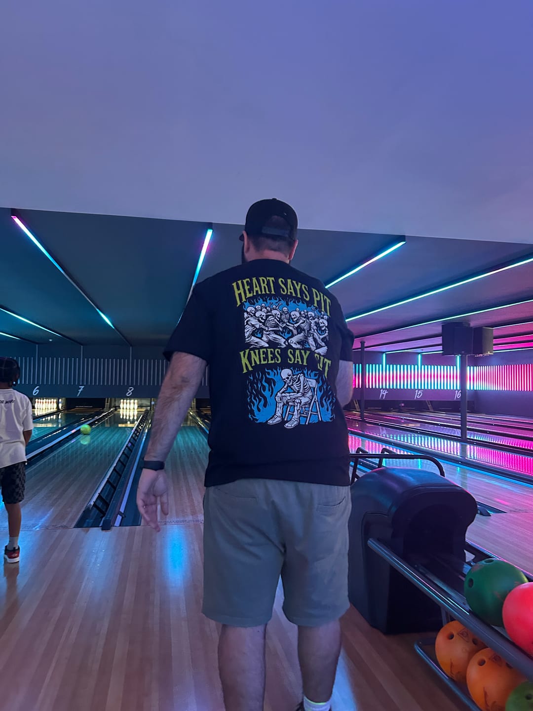 Customer photo review of 'HEART SAYS PIT, KNEES SAY SIT' TEE