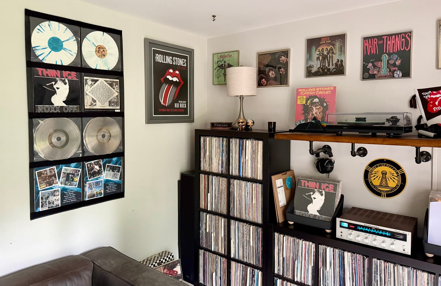 Customer photo review of 12" Vinyl Record Display Frame - LP Wall Storage