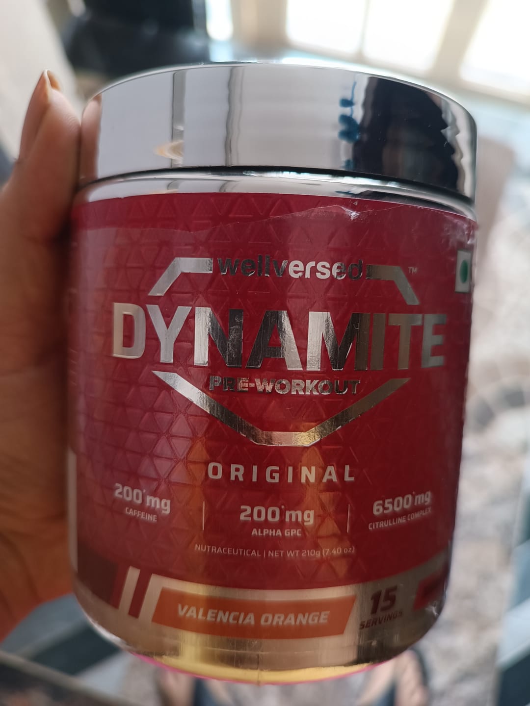 Customer photo review of Dynamite Pre-Workout | Valencia Orange - (210g, 15 Servings)