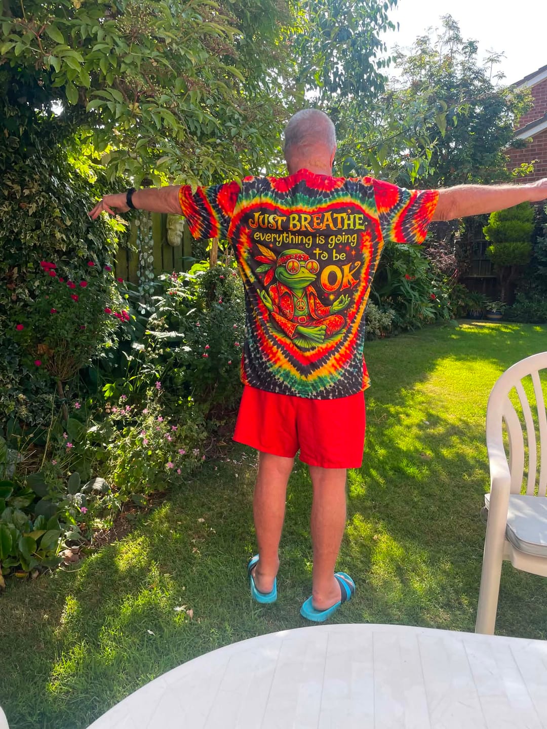 Customer photo review of JUST BREATHE FROG SWIRL ALL OVER PRINT - TM0204262
