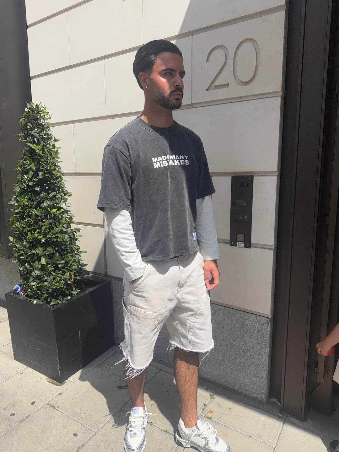 Customer photo review of Made Many Mistakes T-Shirt - Charcoal