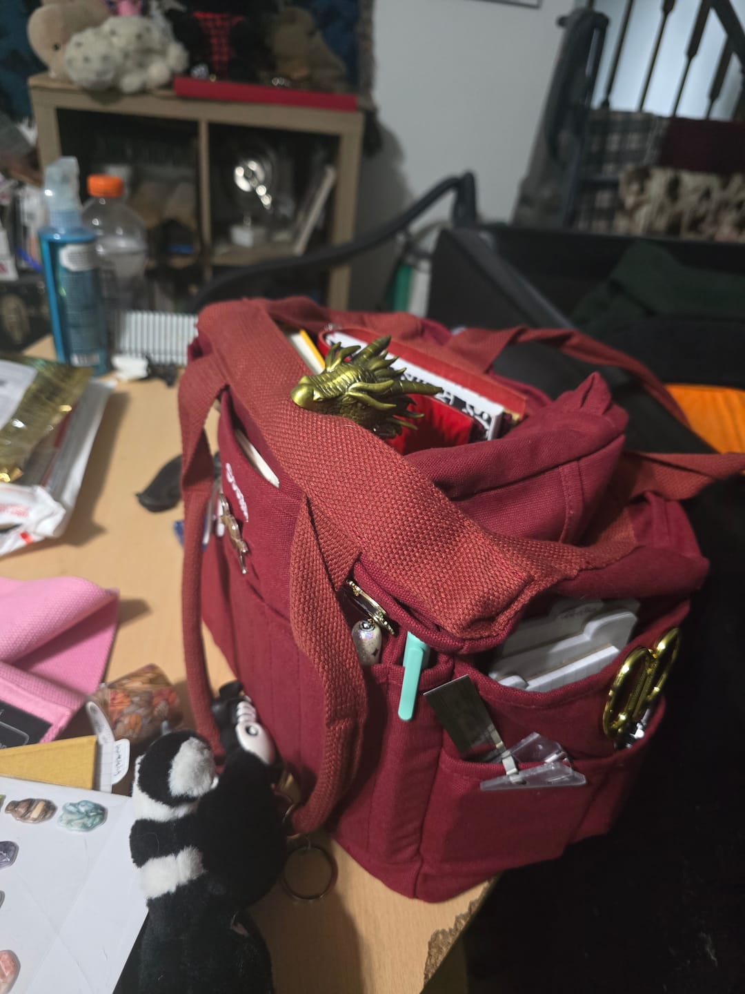 Customer photo review of Soolla Studio Bag + Pouch Bundle, Sangria