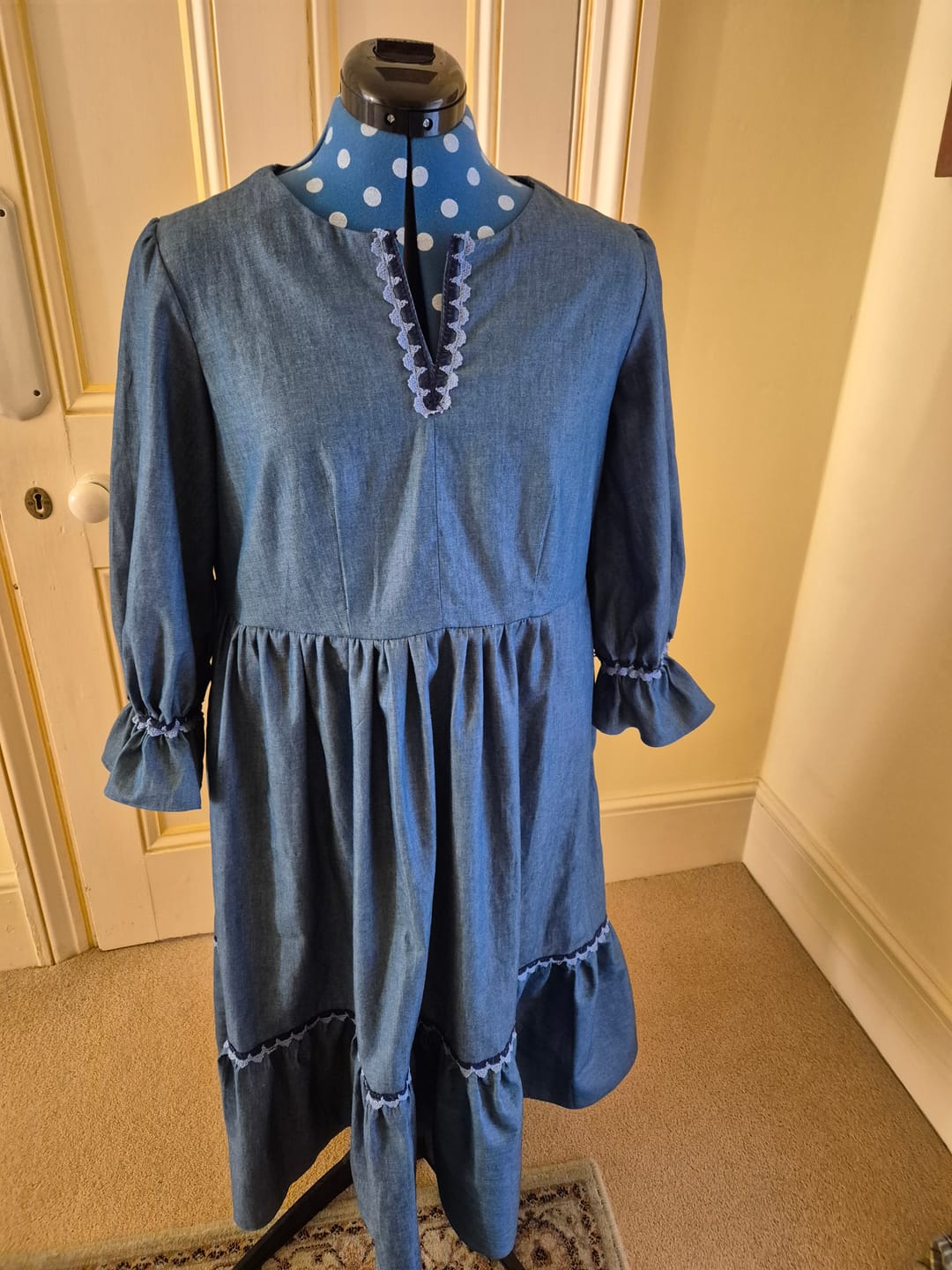 Customer photo review of Lightweight 4oz Washed Denim Fabric