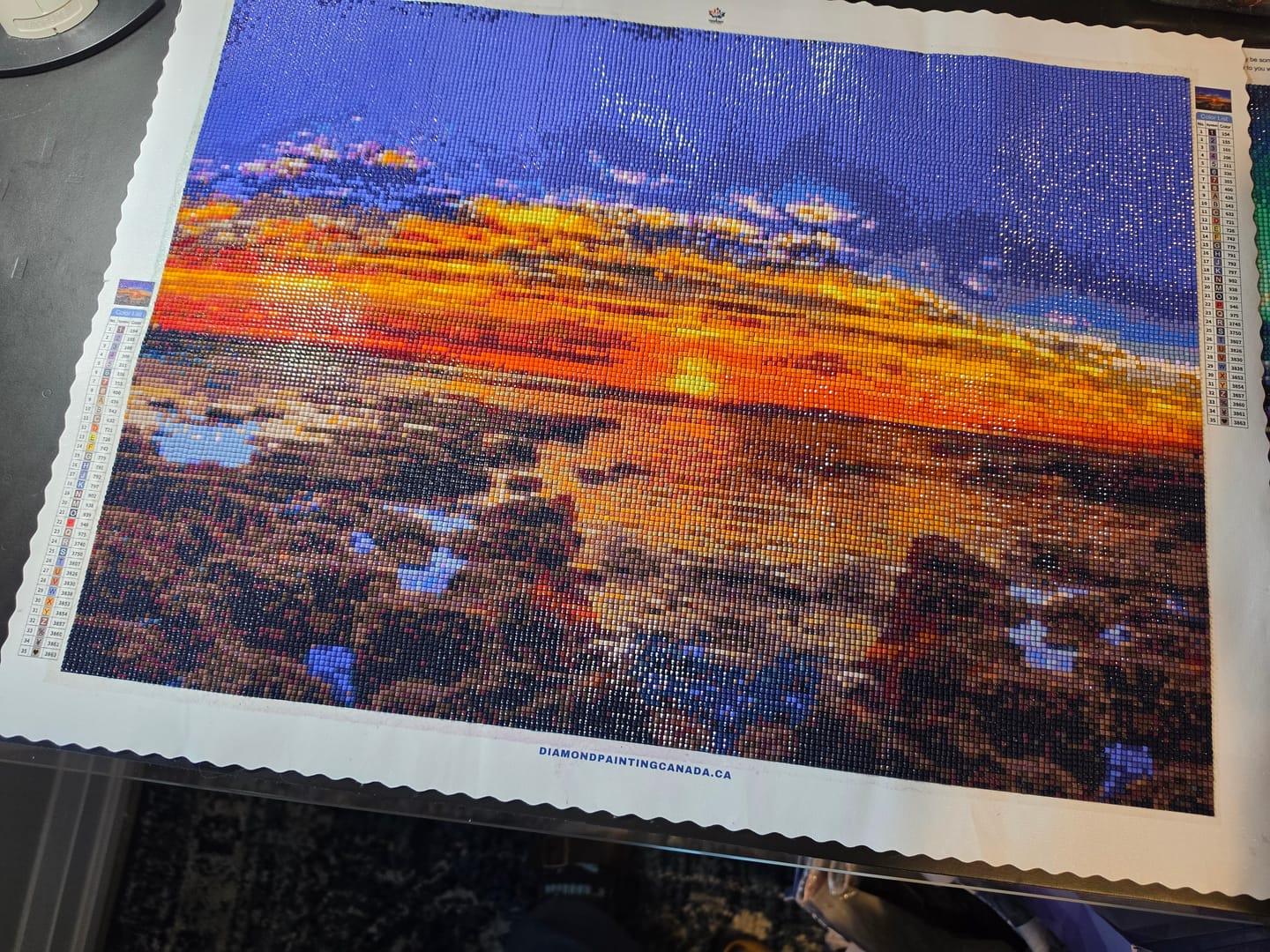 Customer photo review of Full Drill - 5D DIY Diamond Painting Kits Popular Winter Series Colorful Sea Sunset