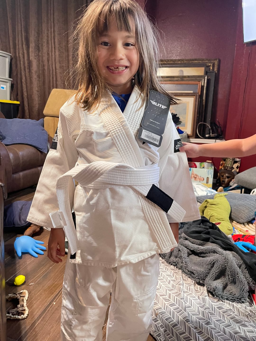 Customer photo review of Brazilian Jiu Jitsu Kids BJJ White Belt