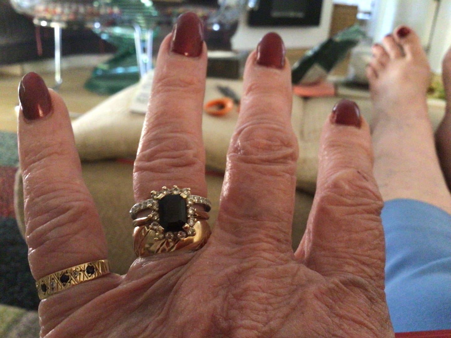 Customer photo review of 2mm White Gold Full Glitz Eternity Ring | Cubic Zirconia Stacking Ring