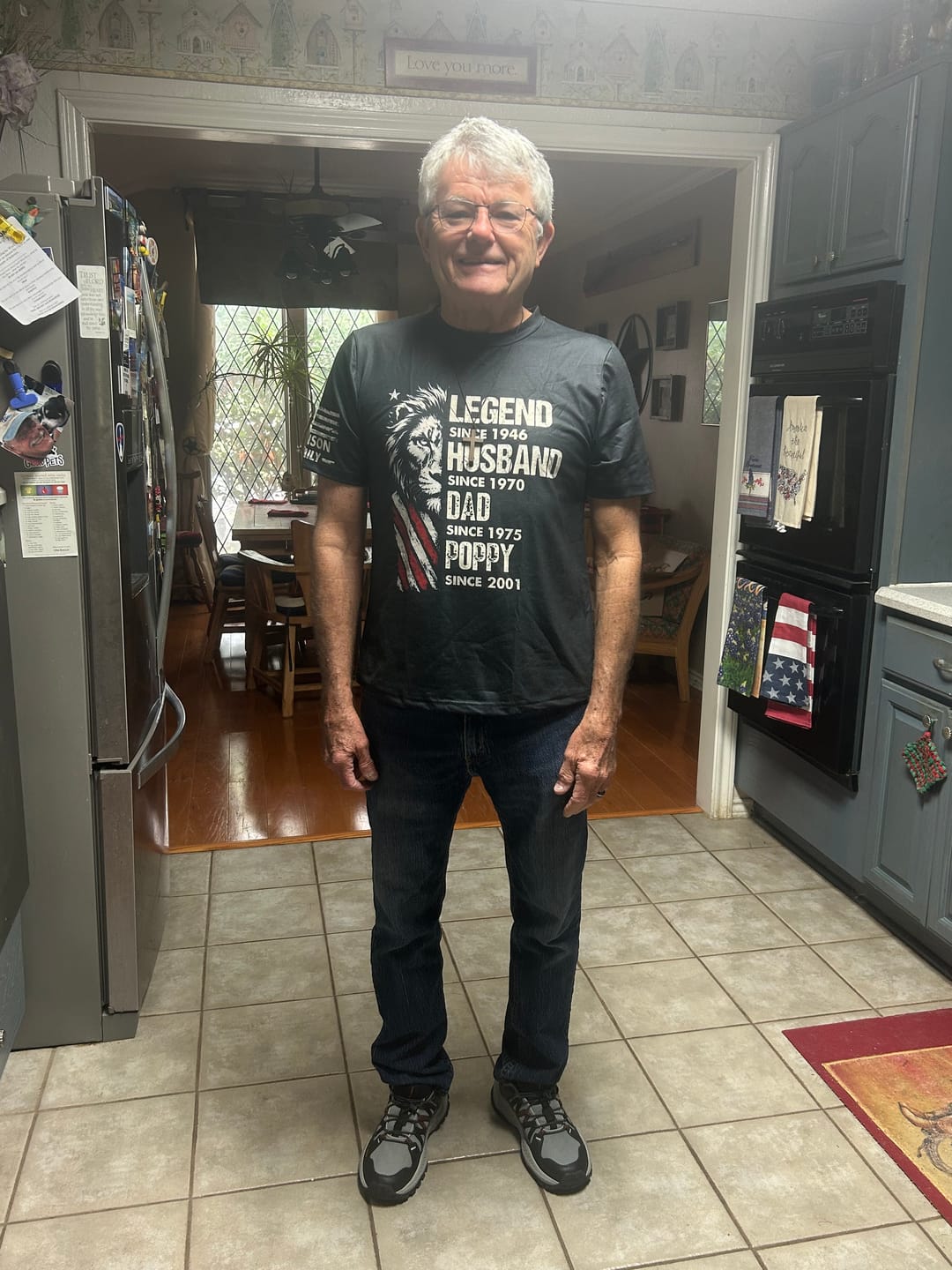 Customer photo review of Strength Of A Father - Personalized Shirt, Gift For Dad, Grandpa