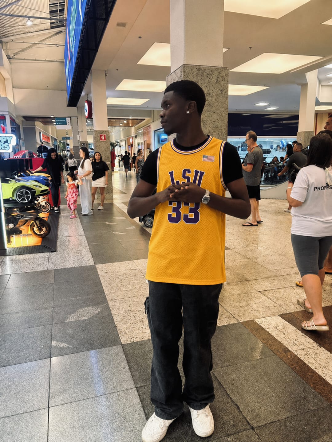 Customer photo review of Shaquille O'Neal LSU Basketball Jersey College