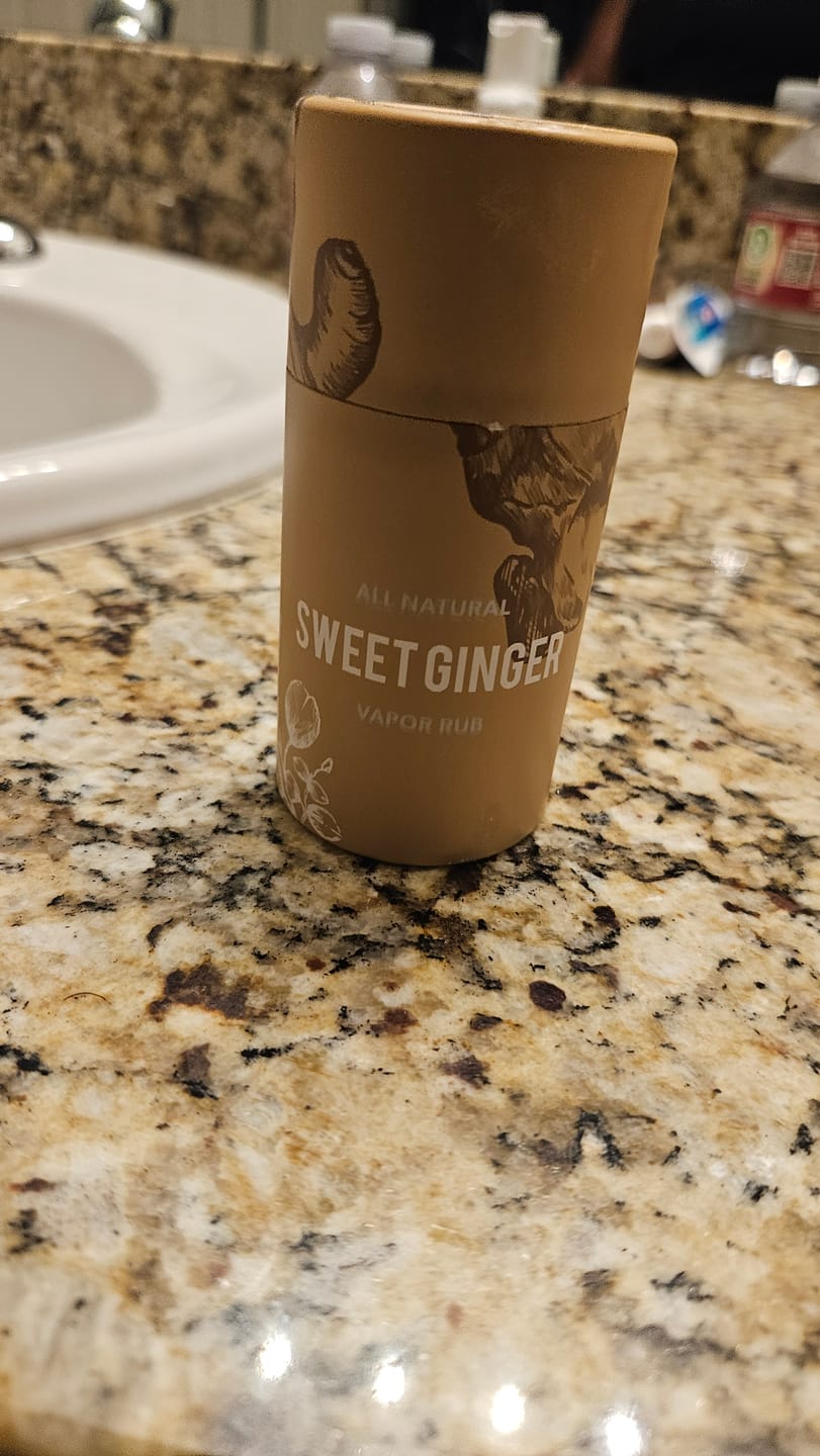 Customer photo review of Sweet Ginger Vapor Rub Stick