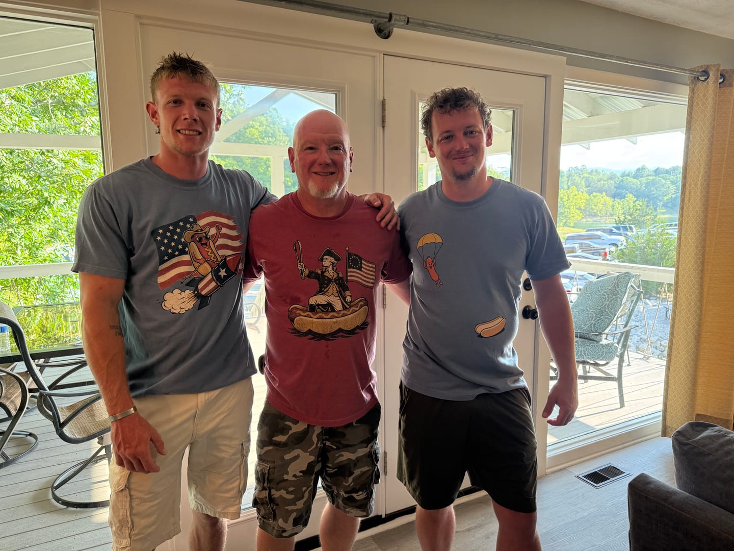 Customer photo review of Hotdog Parachute — Premium Tee
