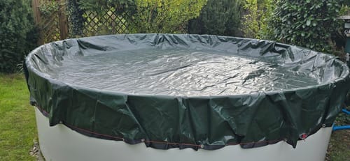 Customer photo review of Poolplanen rund PE Material - grün